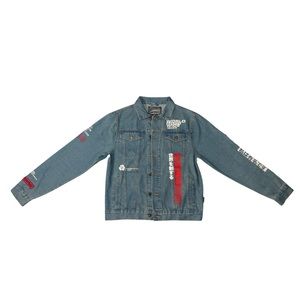 Brooklyn Cloth Mens Worldwide Denim Jacket Size Large Streetwear Futuristic